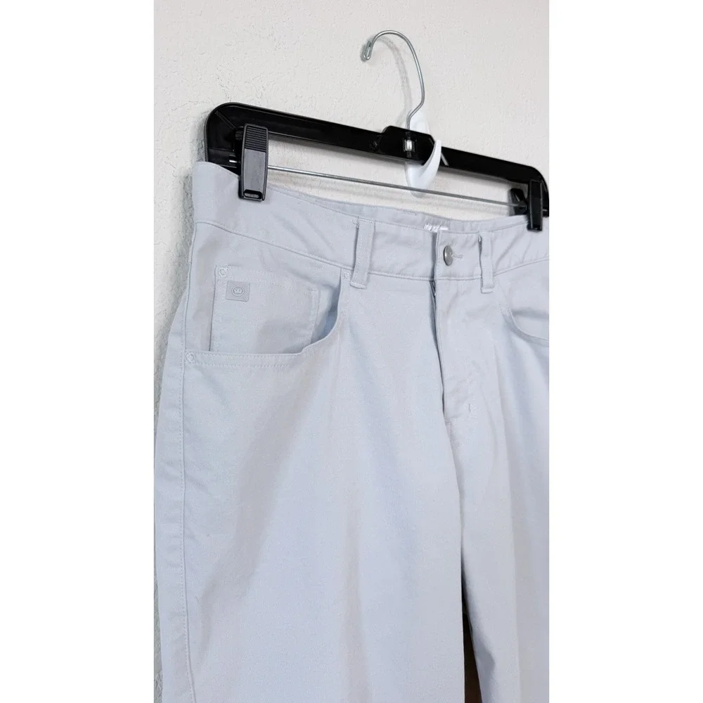 Peter Millar Men's 32x30 5 Pocket Performance Pants Gray Stretch Casual Golf
